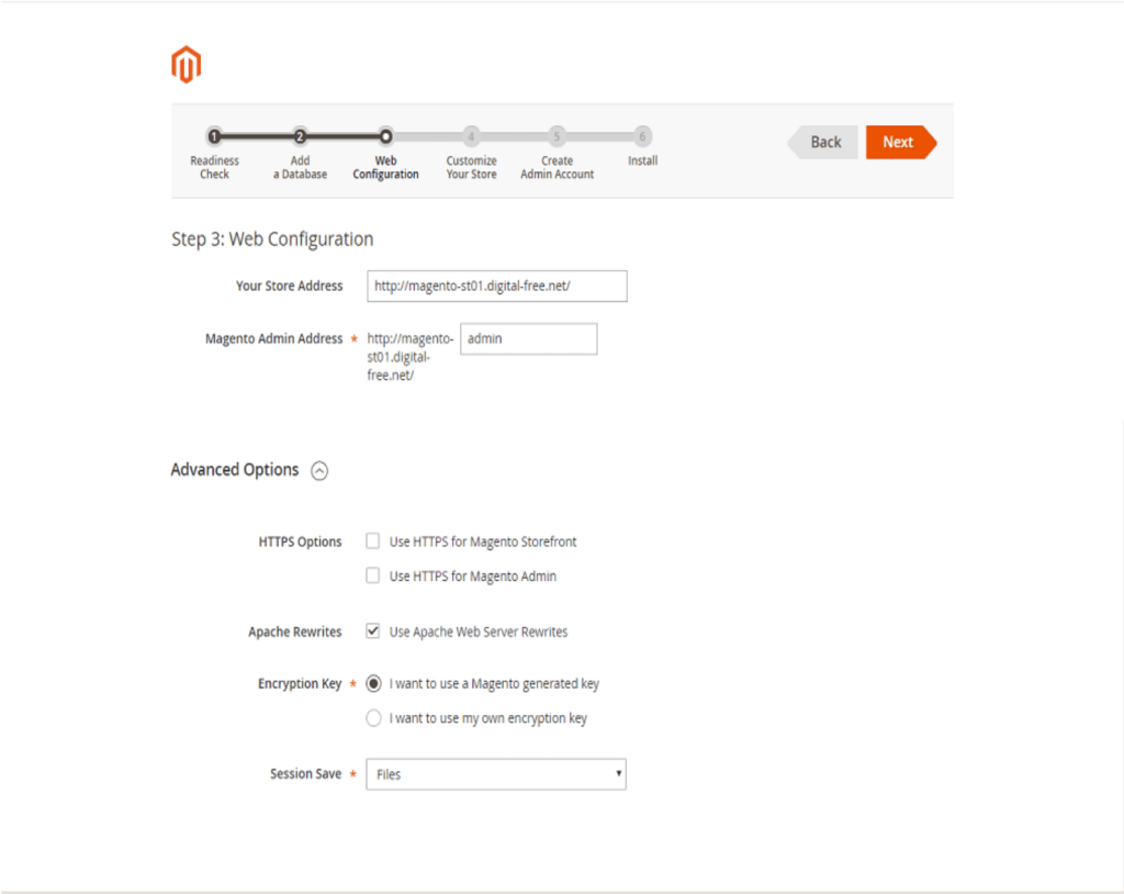 Magentoセットアップウィザード5