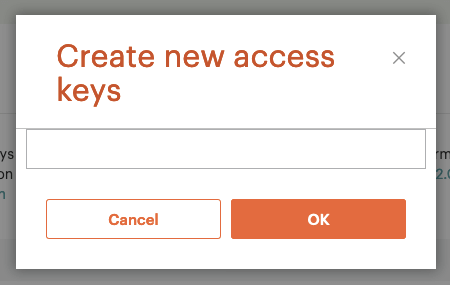 Magento Marketplace New Key Name Window