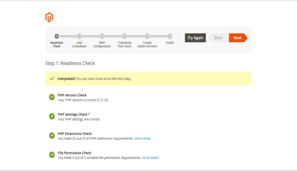 Magentoセットアップウィザード3