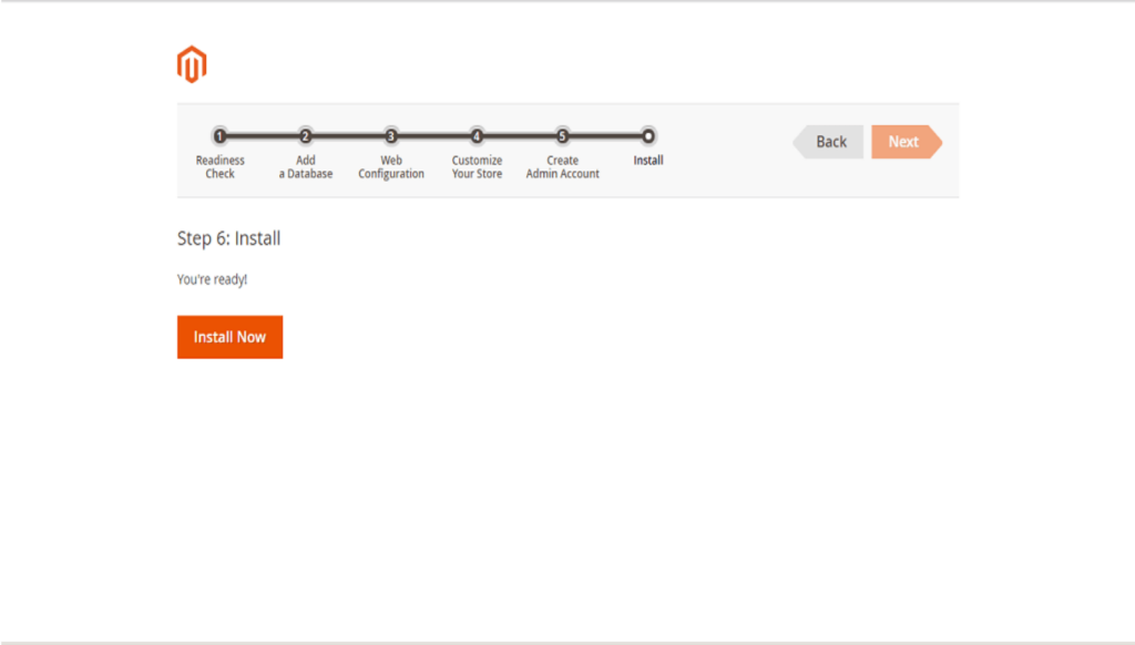 Magentoセットアップウィザード8