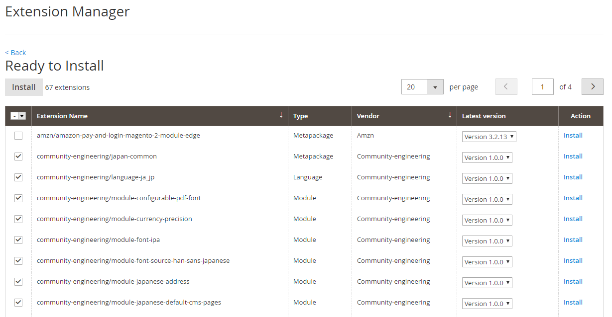 Magento 日本語ロケール インストール