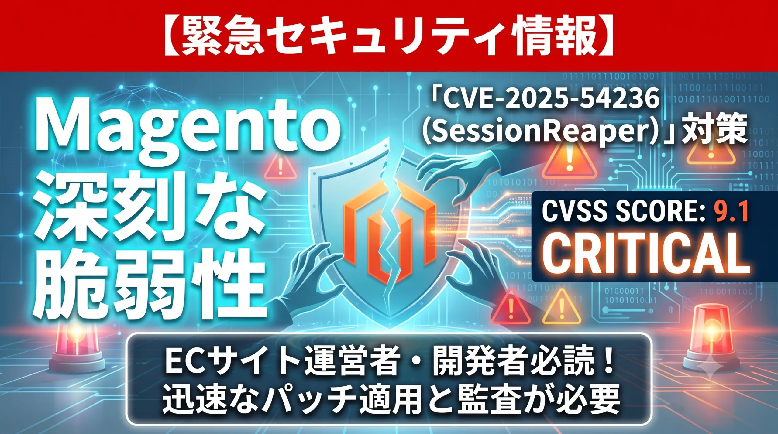 Magentoの深刻な脆弱性CVE-2025-54236（SessionReaper）